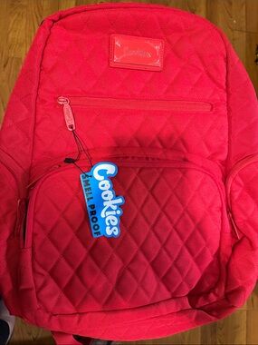 Cookies Quilted Kids Backpack — Bright Red